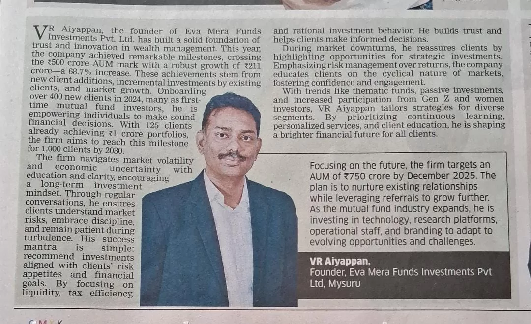 VR.Aiyappan, CFA, FRM Author - Unleash Your Financial Freedom